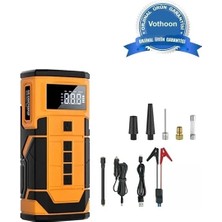 Nemere 8000 Mah Taşnabilir Dijital Ekranlı Araç Akü Takviyeli,powerbank,ışıklı Oto Hava Kompresör�