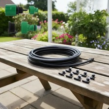 Nemere 10 Metre Kendin Yap Açık Alan Serinletme Sistemi - Nozzle Başlıklı Bahçe ve Teras Nemlendirme