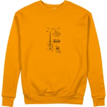 The Lucid Lab Fender Stratocaster Gitar Sweatshirt - Turuncu
