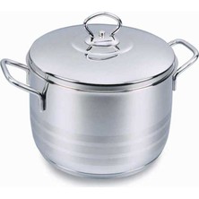 Korkmaz Inox Derin Tencere 26x15 cm Çelik Malzeme ile İndüksiyon Uyumlu ve Fırın Kullanımına Uygun
