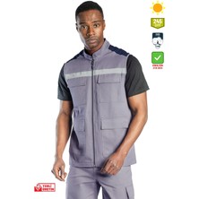 Frekans İş Güvenliği Safesawa Oscarthin Yazlık Yelek Gri 2121