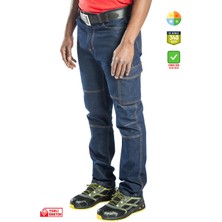 Frekans İş Güvenliği Safesawa Texas Likralı Esnek Kot Pantolon Mavi 2150
