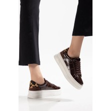 Esila Butik Deri Ortopedik Taban Kadın Spor Ayakkabı Sneaker