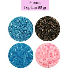 Kesme Cam Boncuk 2mm - 4 Renk - Toplam 80 Gram - BNC446 Nemere