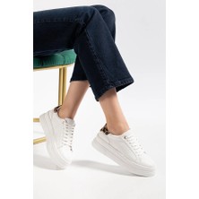 Esila Butik Deri Ortopedik Taban Kadın Spor Ayakkabı Sneaker