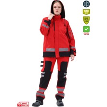 Frekans İş Güvenliği Safesawa Arrowstar Softshell Kalın Unisex Mont Kırmızı 2020
