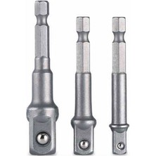 Hex Plus Lokma Adaptörü 3 Parça Set 1/4-3/8-1/2 mm DMX4712 Nemere