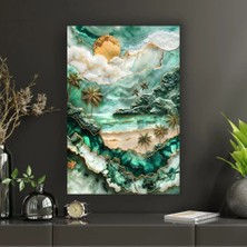 Japon Sanatı Temalı Dekoratif Cam Tablo