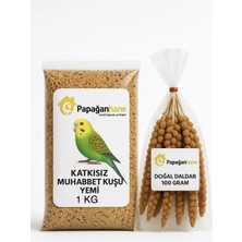 Papağanhane Katkısız Muhabbet Kuşu Yemi 1 kg + Doğal Daldarı 100 gr | Sağlıklı Kuş Beslenme Seti