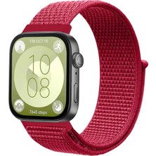  Huawei Fit 4 Hasırlı Cırtcırtlı Kordon - Kırmızı Nemere