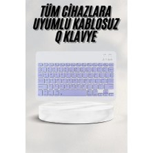 Android ve Ios Uyumlu Bluetooth Kablosuz Türkçe Q Klavye Renkli Nemere