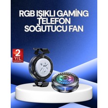 Rgb Işıklı Telefon Soğutucu Fan  Cooler Süper Hızlı Soğutma Nemere