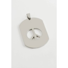Barış Işareti Çelik Kolye Ucu 3*5 cm Nemere