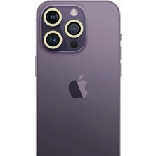  iPhone 13 Pro Max Neon Fosforlu Kamera Lens - Beyaz Nemere