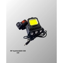 Cob + Xpe LED Kafa Feneri 800 Lumen USB Type C Şarjlı Çok Modlu Nemere