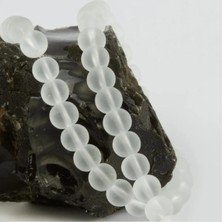 8 mm Buzlu Kuvars Görünümlü Cam Taşı Nemere