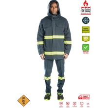 Frekans İş Güvenliği Safesawa Maxima Fr Kışlık Kapitoneli Alev Almaz Kaban 42007