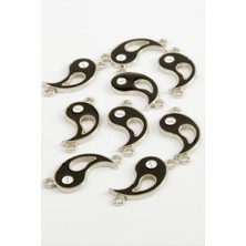 Yin Yang Çift Kulp Mineli Bileklik ve Kolye Ucu Aparatı 1 Adet Nemere