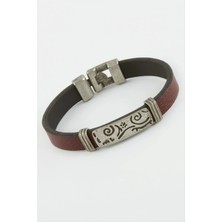 Çini Desenli Suni Deri Bileklik Nemere