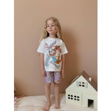 Yiğit Butik Karakter Desenli Şortlu Kız Çocuk Takım