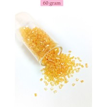 Kesme Cam Boncuk 2mm - 60 Gram - Şeffaf Koyu Sarı - BNC361 Nemere