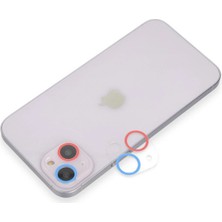  iPhone 13 Mini Renkli Kamera Lens Koruma Cam - Pembe-Mavi Nemere