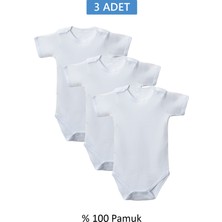 Nemere Beyaz Yarım Kol Body Zıbın 2-7 Yaş Çocuklar Için (3 Adet) Alttan Çıtçıtlı Özel Gereksin