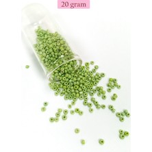 Dökme Cam Kum Boncuk (8/0) 3 mm - 20 Gram - Çimen Yeşili - BNC152 Nemere