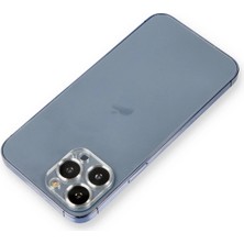  iPhone 12 Pro Metal Kamera Lens Koruma Cam - Gümüş Nemere
