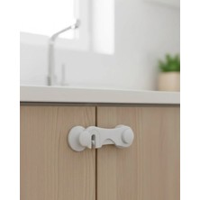 4 Adet Bebek Güvenlik Dolap Kilidi Çift Taraflı Bantlı Kolay Montajlı Emniyet Seti Nemere