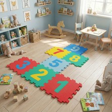 9 Parça Sayılar Puzzle Yer Matı  Nemere