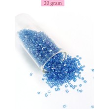 Kesme Cam Boncuk 2mm - 20 Gram - Şeffaf Mavi -BNC326 Nemere