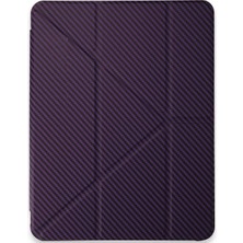  iPad Pro 13 (2024) Kılıf Color Karbon Tablet Kılıfı - Derin Mor Nemere