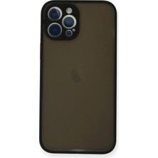  iPhone 12 Pro Max Kılıf Montreal Silikon Kapak - Siyah Nemere
