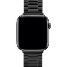  Apple Watch 42MM Metal Baklalı Kordon - Siyah Nemere