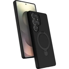  Samsung Galaxy S25 Ultra Regal Magsafe Standlı Kapak - Siyah Nemere