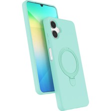  Samsung Galaxy A06 Regal Magsafe Standlı Kapak - Su Yeşili Nemere