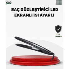 2025 Seri Profesyonel Isı Ayarlı Titanyum Kaplama Saç Düzleştirici Dijital Ekranlı Nemere