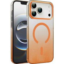  Apple iPhone 17 Pro Glossy Magsafe Kapak - Turuncu Nemere