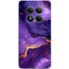 TechTree Redmi Note 15 Pro 4g Uyumlu Ametist Taşı Mor Mermer Baskılı Silikon Kılıf