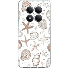 TechTree Redmi Note 15 Pro Plus Uyumlu Kahverengi Deniz Yıldızı ve Kabuklu Baskılı Silikon Kılıf