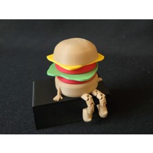 3D Snaxx Modern Tasarımlı Sevimli Burger Figürü – Dekoratif Masaüstü Biblosu 5 x 7 x 9cm