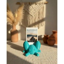 Sevimli Figür Instax Polaroid Fotoğraf Tutucu Stand Turkuaz