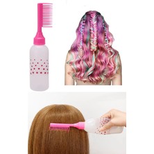 Nemere Yatay Model 150ML Saç Boyası Fırçası Taraklı Boş Şişe Aplikatör Boyama Şampuan Saç Yağ�