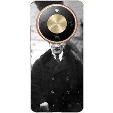 TechTree Honor Magic 8 Lite Uyumlu Mustafa Kemal Atatürk Portre Baskılı Silikon Kılıf