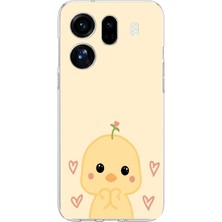 TechTree Oppo Find X9 Pro Uyumlu Sevimli Civciv ve Kalp Desenli Baskılı Silikon Kılıf