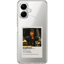 TechTree Infinix Smart 10 Uyumlu Scarface Mini Poster Tasarımlı Baskılı Silikon Kılıf