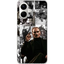 TechTree Infinix Smart 10 Uyumlu Mustafa Kemal Atatürk Kolajları Baskılı Silikon Kılıf