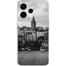 TechTree Oppo  Reno 15 - Reno 15F Uyumlu Galata Kulesi ve Deniz Manzaralı Baskılı Silikon Kılıf