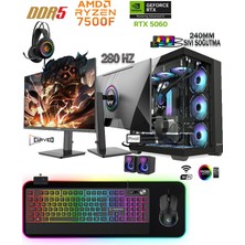 Apphirex Prime 57X Ryzen 5 7500F 16GB Ddr5 1tb M2 Nvme SSD RTX5060 27'' 280Hz Sıvı Soğutma Oyuncu Bilgisayarı
